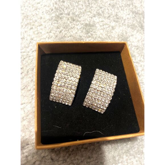 Accessories - Sparkle White American Diamond Earrings